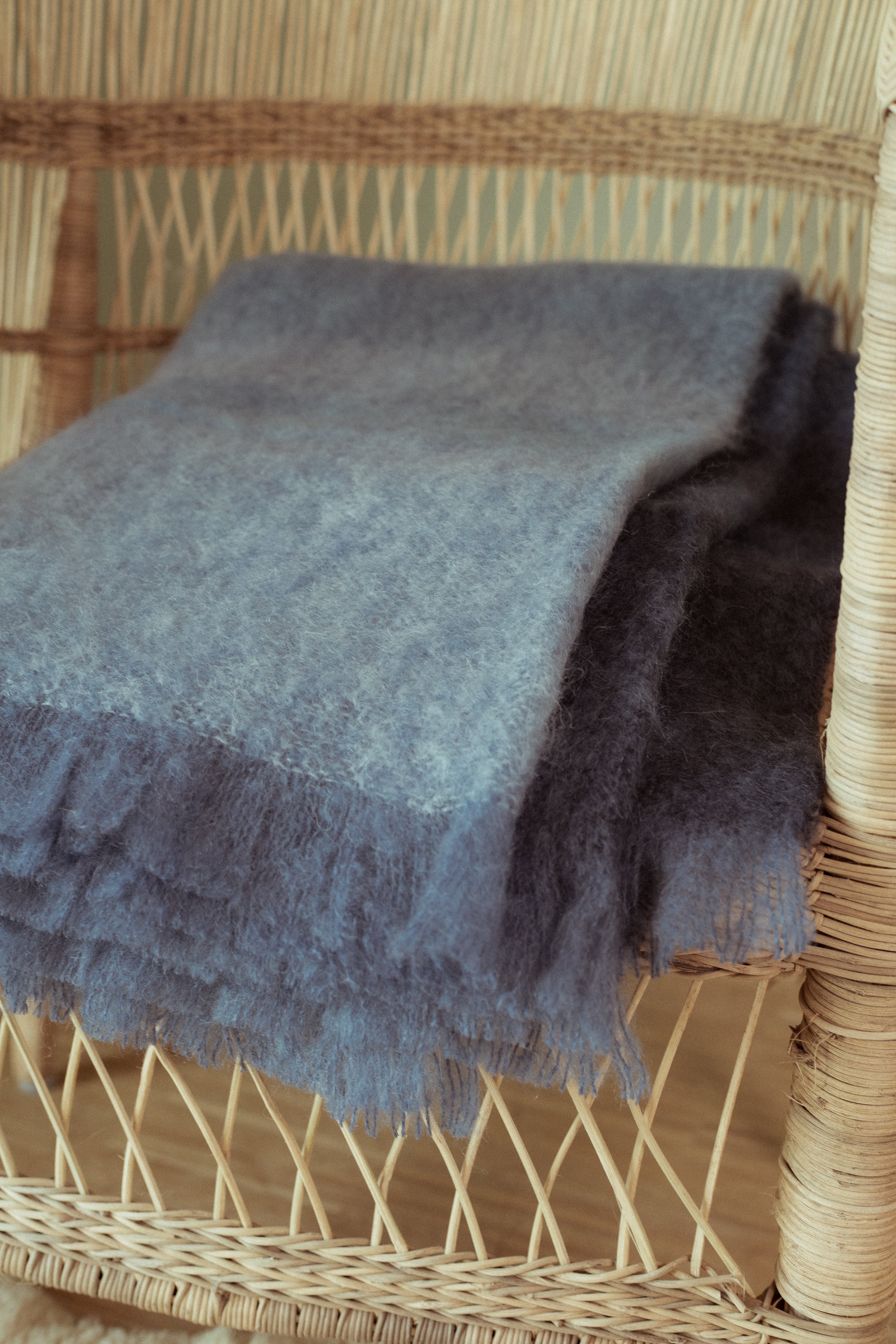 Mohair Decke "Indigo"