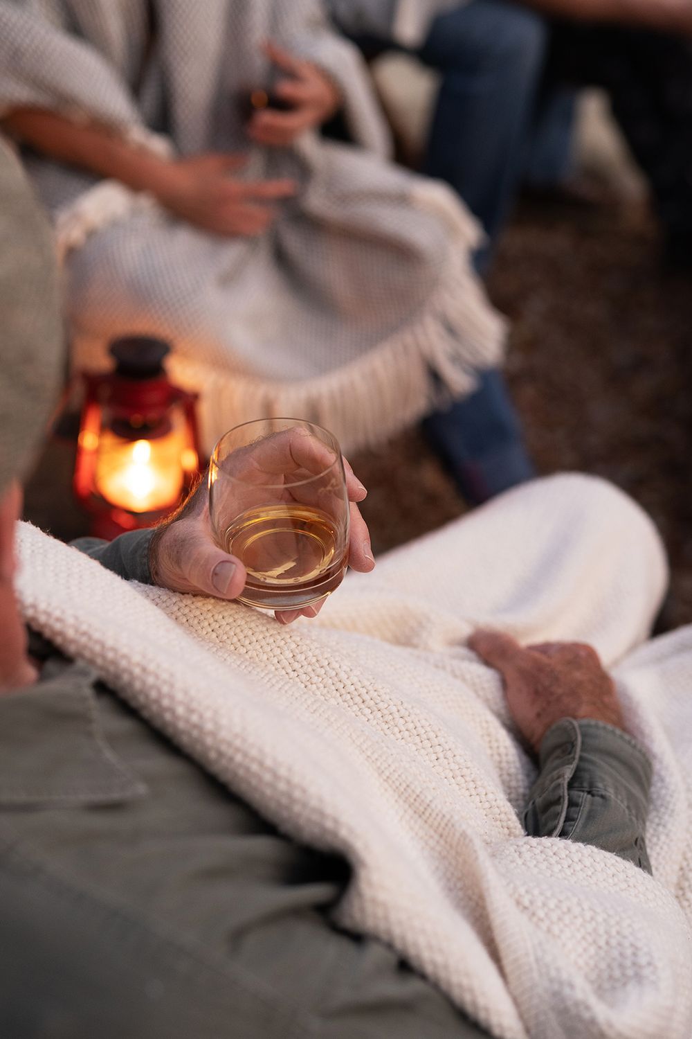 Kniedecke "Rita" natur