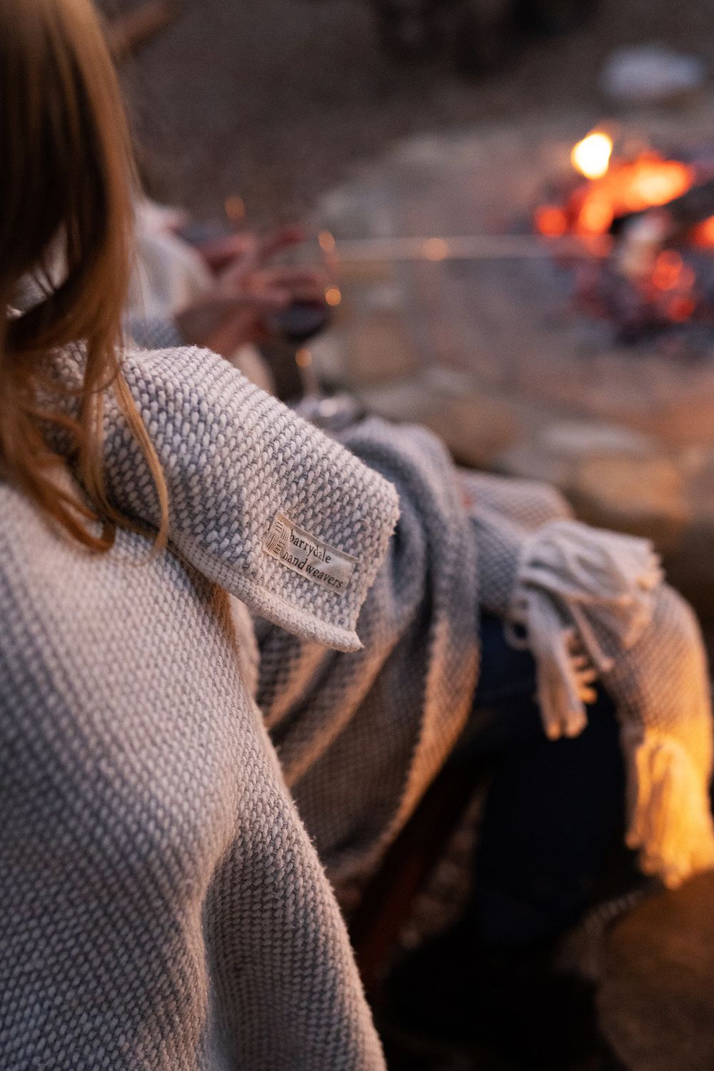 Kniedecke "Uma" hellgrau